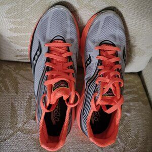 Saucony Kinvara 4  ViziGlo Gray Athletic Running Shoes Sneakers Men's 8.5